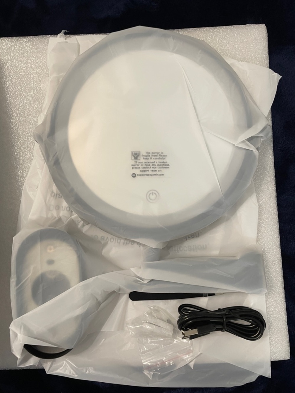 Wall Mounted LED Vanity Mirror - Black - Picture 3 of 7